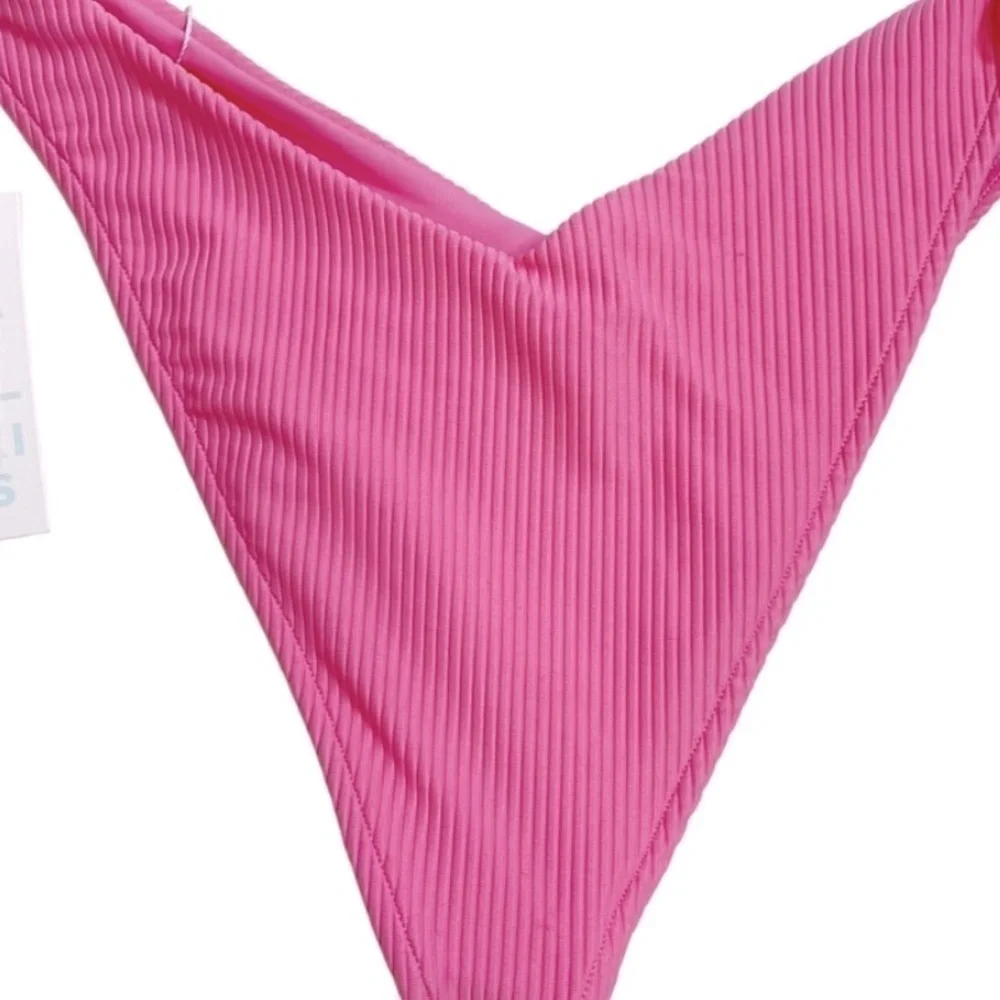 FRANKIE'S BIKINIS Enzo Cheeky Bikini Bottom Cherub Women's Ribbed Size L…